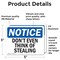 Signmission Don't Even Think Of Stealing, 5 in W x Rectangle, Vinyl Decal OS-2PACK-NS-D-35-L-15495 - alternate 5